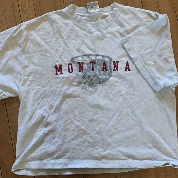 🌈 3/$20 MONTANA Basketball boxy crop tee shirt - Picture 7 of 7